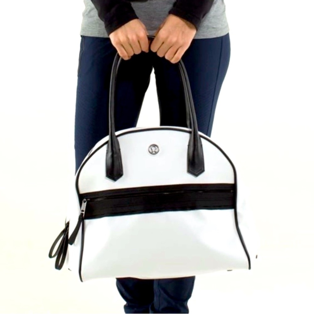 SOLD Lululemon “Sweat Once a Day” Leather Tote - Picture 2 of 16